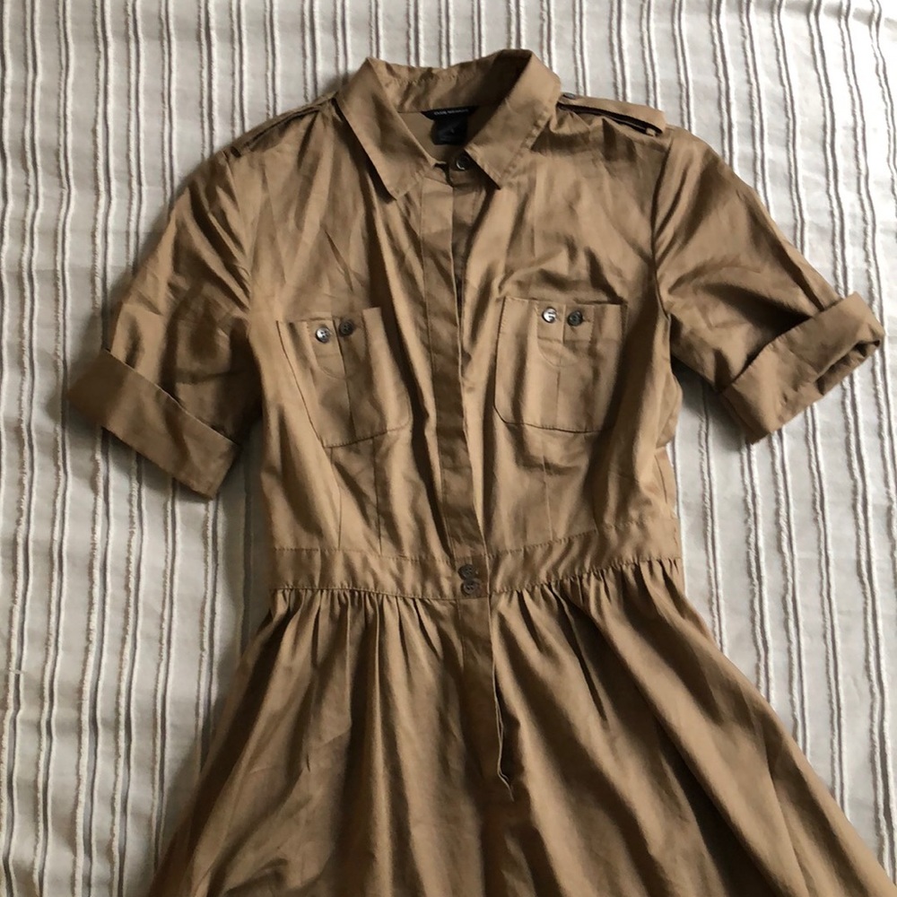 Club Monaco military styled knee length dress